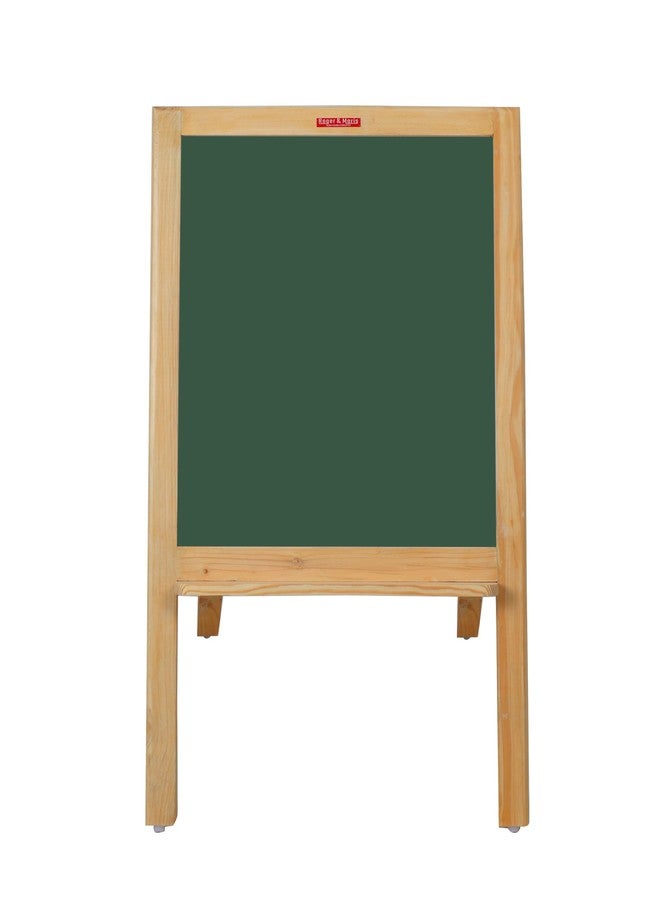 Roger & Moris Double Framed Easel Board with Non Magnetic White Board and Green Chalk Board for Kids, Home, School and Office (Size : 36 inch Height) - Image 3